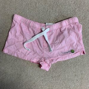 Pinstripe pajama shorts